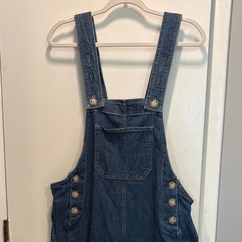 Blue Denim Overalls Dress - Picture 2 of 6